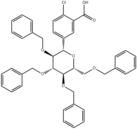 Benzoic acid, 2-chloro-5-[2,3,4,6-tetrakis-O-(phenylMethyl)-β-D-glucopyranosyl]-