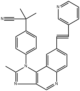 α,α,-Dimethyl-4-[2-methyl-8-[2-(3-pyridinyl)ethynyl]-1H-imidazo[4,5-c]quinolin-1-yl]-benzeneacetonitrile