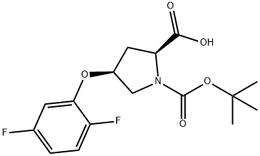 (2S,4S)-1-(TERT-BUTOXYCARBONYL)-4-(2,5-DIFLUORO-PHENOXY)-2-PYRROLIDINECARBOXYLIC ACID