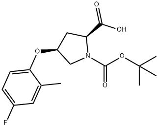 (2S,4S)-1-(TERT-BUTOXYCARBONYL)-4-(4-FLUORO-2-METHYLPHENOXY)-2-PYRROLIDINECARBOXYLIC ACID
