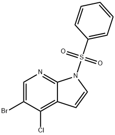 1H-Pyrrolo[2,3-b]pyridine, 5-bromo-4-chloro-1-(phenylsulfonyl)-