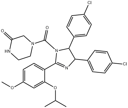 4-[[4,5-Bis(4-chlorophenyl)-4,5-dihydro-2-[4-methoxy-2-(1-methylethoxy)phenyl]-1H-imidazol-1-yl]carbonyl]-2-piperazinone