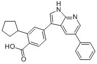 2-Cyclopentyl-4-(5-phenyl-1H-pyrrolo[2,3-b]pyridin-3-yl-benzoicacid