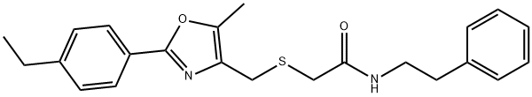 2-[[[2-(4-ethylphenyl)-5-methyl-4-oxazolyl]methyl]thio]-N-(2-phenylethyl)acetamide