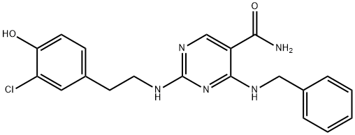 5-PyriMidinecarboxaMide, 2-[[2-(3-chloro-4-hydroxyphenyl)ethyl]aMino]-4-[(phenylMethyl)aMino]-