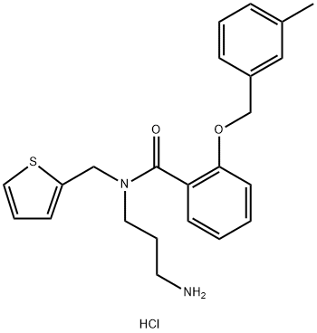 N-(3-Aminopropyl)-2-[(3-methylphenyl)methoxy]-N-(2-thienylmethyl)benzamidehydrochloride