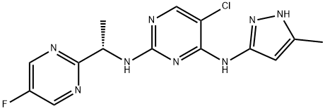 5-Chloro-N2-[(1S)-1-(5-fluoro-2-pyrimidinyl)ethyl]-N4-(5-methyl-1H-pyrazol-3-yl)-2,4-pyrimidinediamine