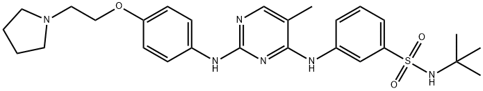 N-(1,1-Dimethylethyl)-3-[[5-methyl-2-[[4-[2-(1-pyrrolidinyl)ethoxy]phenyl]amino]-4-pyrimidinyl]amino]benzenesulfonamide