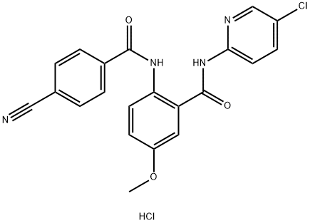 N-(5-Chloro-2-pyridinyl)-2-[(4-cyanobenzoyl)amino]-5-methoxybenzamide hydrochloride