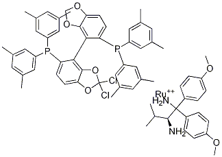Dichloro{(S)-(-)-5,5'-bis[di(3,5-xylyl)phosphino]-4,4'-bi-1,3-benzodioxole}[(2S)-(+)-1,1-bis(4-methoxyphenyl)-3-methyl-1,2-butanediamine]ruthenium(II)