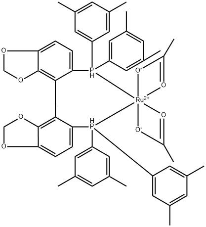 Diacetato{(R)-(+)-5,5'-bis[di(3,5-xylyl)phosphino]-4,4'-bi-1,3-benzodioxole}ruthenium(II) Ru(OAc)2[(R)-dm-segphos]　