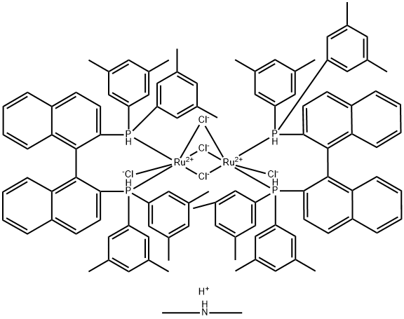 Dimethylammoniumdichlorotri(μ-chloro)bis{(R)-(+)-2,2'-bis[di(3,5-xylyl)phosphino]-1,1'-binaphthyl}diruthenate(II)[NH2Me2][{RuCl((R)-xylbinap)} 2(μ-Cl)3]　