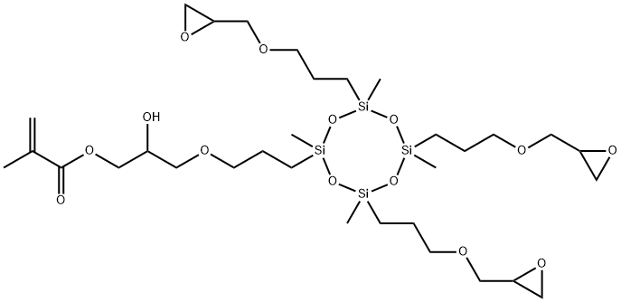 Methacrylate epoxy cyclosiloxane