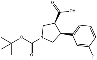 (3S,4S)-4-(3-fluorophenyl)-1-[(2-methylpropan-2-yl)oxycarbonyl]pyrrolidine-3-carboxylic acid